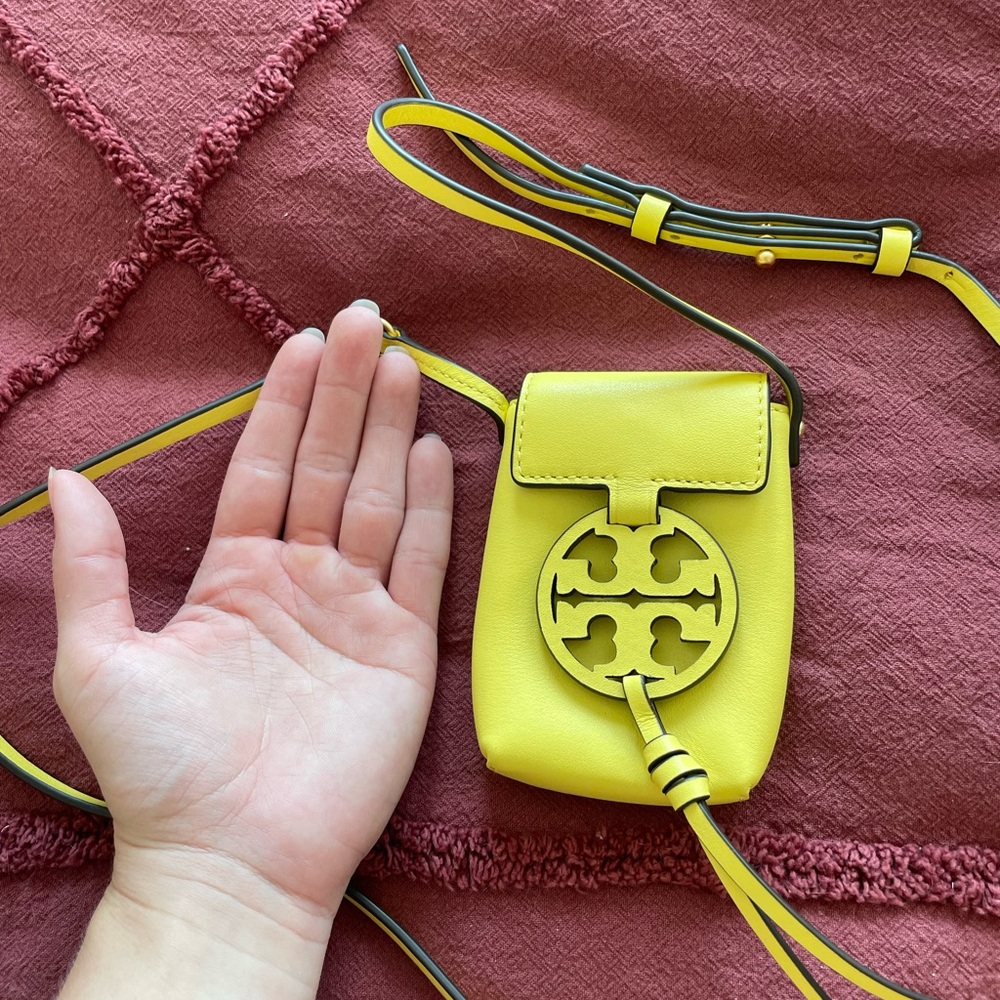 Tory Burch Miller Nano crossbody bag wallet micro yellow